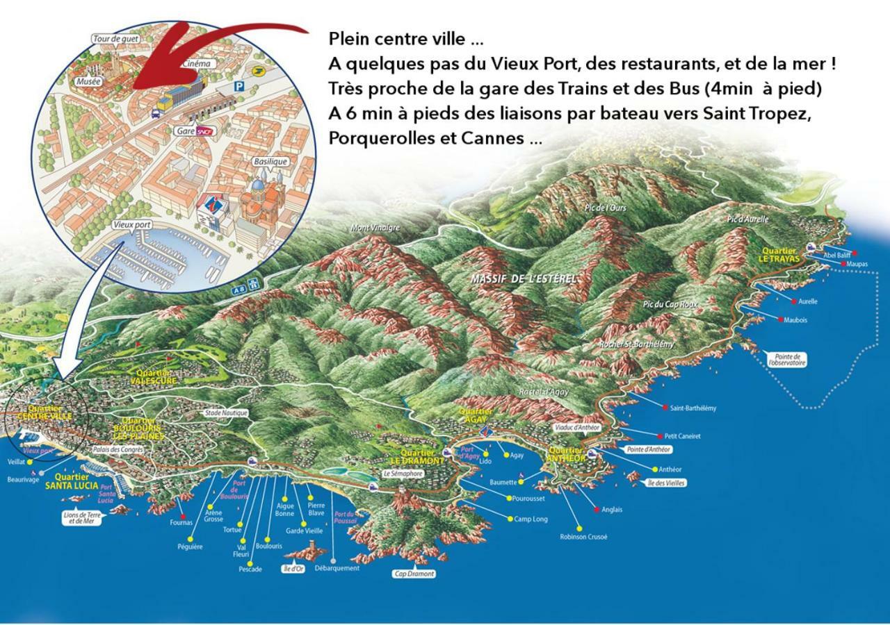 Studio Liberte Plein Centre Saint-Raphaël Exteriör bild
